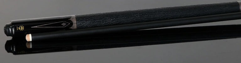 McDermott Select Series Black Urethane with Light Gray-Stained Maple Points Pool Cue and Defy Carbon Fiber Shaft