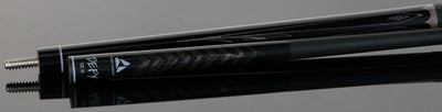 McDermott Select Series Black Urethane with Light Gray-Stained Maple Points Pool Cue and Defy Carbon Fiber Shaft