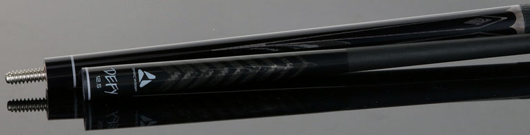 McDermott Select Series Black Urethane with Light Gray-Stained Maple Points Pool Cue and Defy Carbon Fiber Shaft