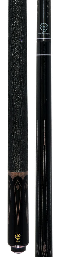 McDermott Select Series Black Urethane with Light Gray-Stained Maple Points Pool Cue and Defy Carbon Fiber Shaft