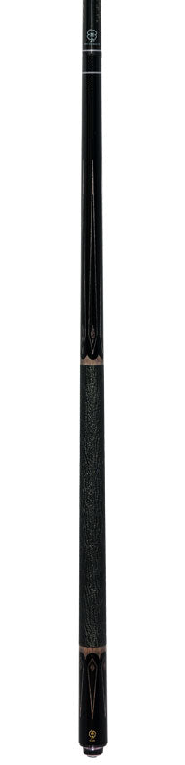 McDermott Select Series Black Urethane with Light Gray-Stained Maple Points Pool Cue and Defy Carbon Fiber Shaft
