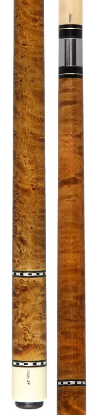 Schon STL1 Full Dark Stained Birdseye Maple Pool Cue - STL1SPBEDS2