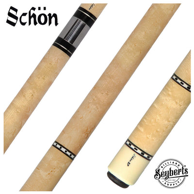 Schon STL1 Light Stained Birdseye Maple Pool Cue - STL1SPBELS