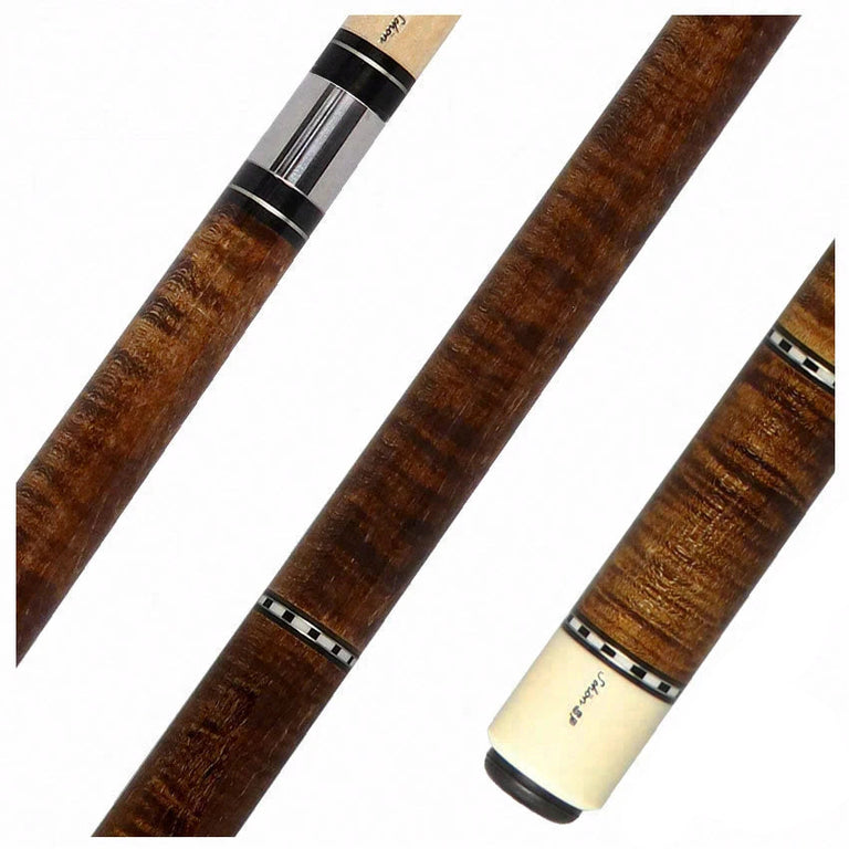Schon STL Series Dark Stained Curly Maple Pool Cue - STL1SPCURDS2