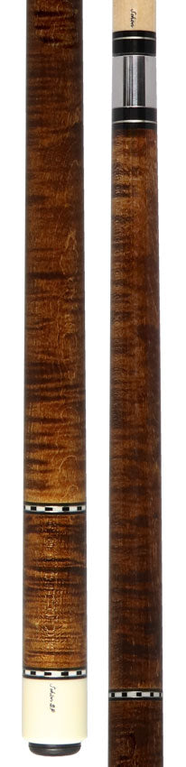 Schon STL1 Dark Stained Curly Maple Pool Cue - STL1SPCURDS2