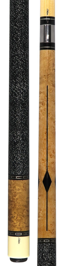 Schon Dark Stained Birdseye Maple Pool Cue - STL2DS