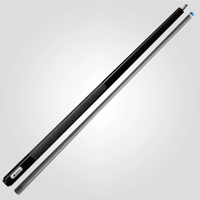 Rhino Luminax Series Jet Black Pool Cue with Sport Wrap - RCLUMSWBK125