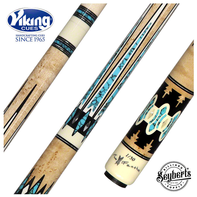 Viking Limited Edition Two-Feather Highly Figured Birdseye Maple Pool Cue