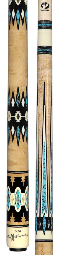 Viking Limited Edition Two-Feather Highly Figured Birdseye Maple Pool Cue