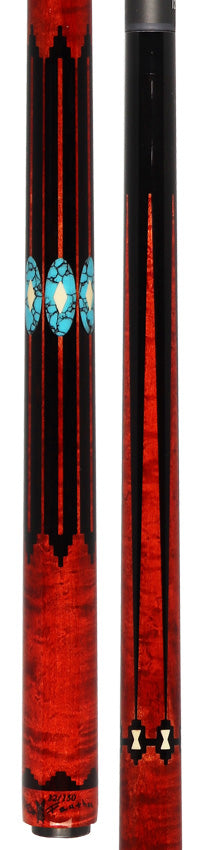 Viking Two-Feather Shadows of the Night Pool Cue W/ 12.50mm Siege Shaft