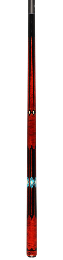 Viking Two-Feather Shadows of the Night Pool Cue W/ 12.50mm Siege Shaft