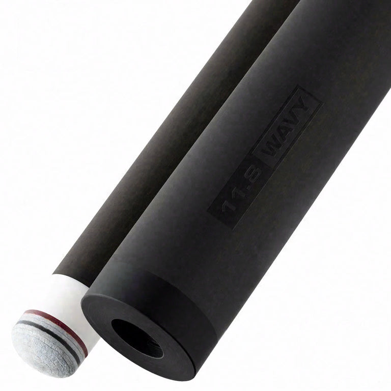 Cuetec Cynergy Mezz Wavy Joint Thick Black Collar Carbon Shaft-11.8mm
