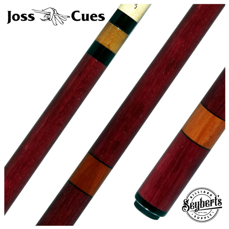 Joss Thor Hammer Purpleheart with Stained Maple Rings Break Cue - JOSTHPHOLD-DIS