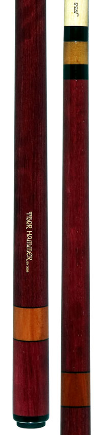 Joss Thor Hammer Purpleheart with Stained Maple Rings Break Cue - JOSTHPHOLD-DIS