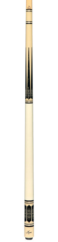Meucci 21st Century 3 White - Black Pearl - White Wrap Pool Cue with Pro Shaft - 2103WHBKWHP