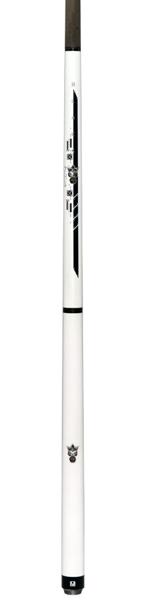 Little Monster White Egg No Wrap Break/Jump Cue with Carbon Fiber Shaft