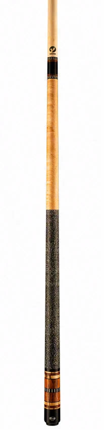 Viking IM0300 Impero Series Play Cue - Khaki Stain Birdseye Maple with Zebrawood and Cocobolo Rings