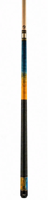 Viking Twilight Series Ocean Blue & Yellow Sunflower Stain with Ocean Glow Premium Pearl Play Cue - TW0116
