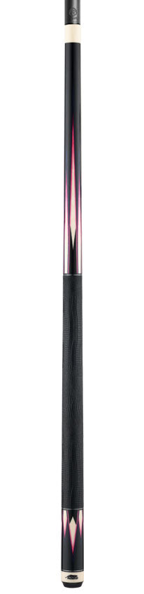 Predator Truesplice 16 Ebony Forearm with Purple and Pink Veneers Pool Cue with Lizard Wrap - Radial