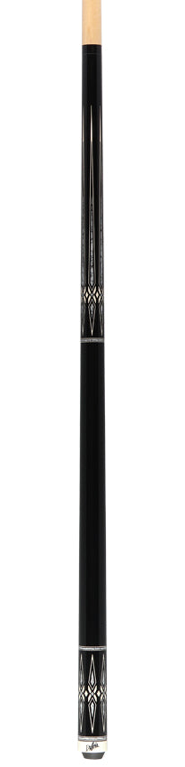 Dufferin Midnight Black with White Recon Wrapless Graphic Pool Cue - D492