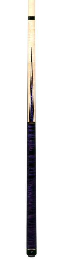 Pechauer JP T Series Natural-Stained Maple with Purple Point Inlays No Wrap Pool Cue