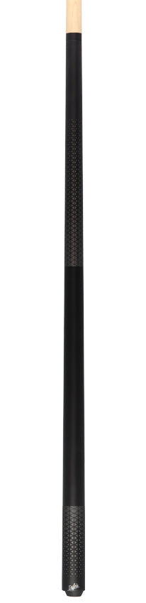 Dufferin Matte Black with Gunmetal Triangle Design Wrapless Graphic Pool Cue - D347