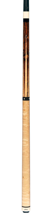 Jacoby Custom Heritage Collection Bocote and Birdseye Maple No Wrap Pool Cue with Ultra Pro Shaft