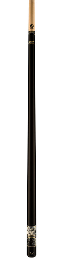 Viking DF0102 Defender Series Play Cue -Midnight Black Stained Maple with Venetian Marble Premium Pearl