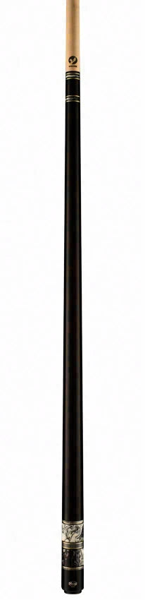 Viking Defender Series Midnight Black Stained Maple with Venetian Marble Premium Pearl Play Cue - DF0102