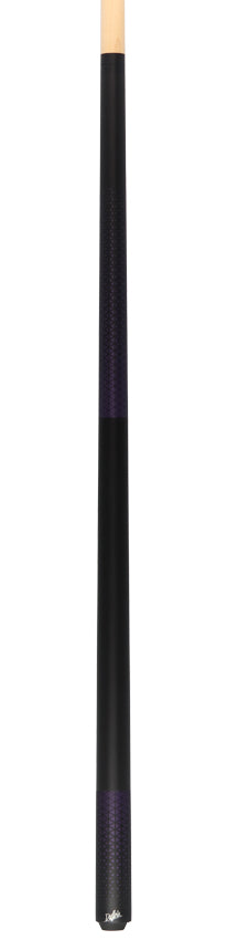 Dufferin Matte Black with Purple Triangle Design Wrapless Graphic Pool Cue - D349