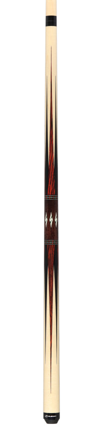 Players Maple with Black and Cocobolo Points Wrapless Graphic Series Pool Cue - G4149