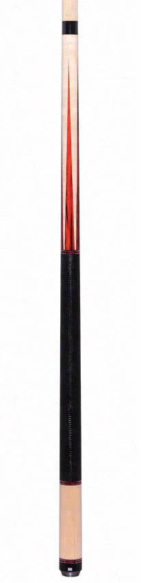 1811 Model 4 Maple Forearm with Cocobolo Graphic Points and Black Embossed Lizard Wrap Pool Cue Butt - Uni-Loc