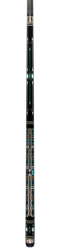 Longoni Ogiva Silver No Wrap Pool Cue with Luna Nera Graphite Shaft