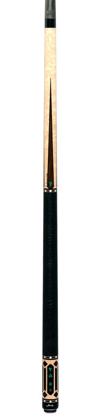 Jacoby Gambler Malachite Custom Pool Cue with 12.3mm Jacoby Black V4 Carbon Shaft