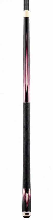Predator Truesplice 16 Ebony Forearm with Pink and Black Veneers Pool Cue with Lizard Wrap - Radial