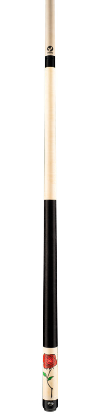 Viking DE0300 De-Cues Series Play Cue - Natural Stained Northwood Maple with Wild Rose Graphic