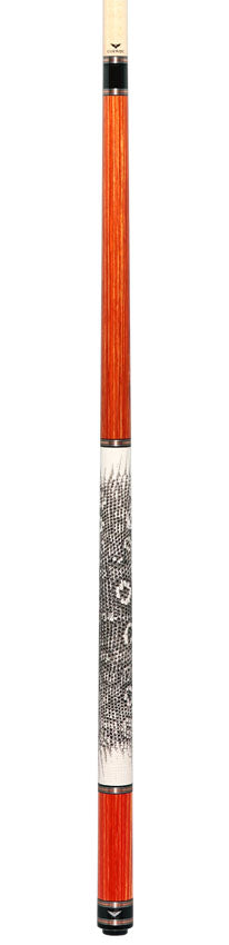 Cueroc Galaxy Dymond Tulipwood Pool Cue with Ring-Tailed Lizard Wrap