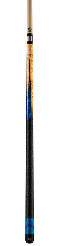 Viking HL0304 Helix Series Play Cue - Khaki Stained Bridseye Maple with Black and Blue Premium Pearl