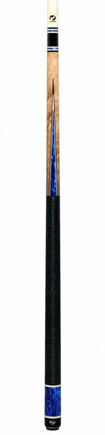 Viking Twilight Series Khaki-Stained Birdseye Maple with Cerulean Tide Premium Pearl Points Play Cue