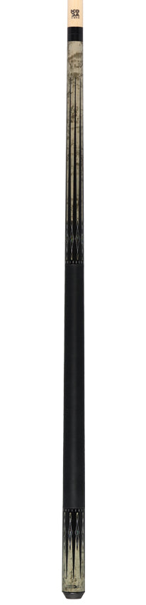 KODA Gray-Stained Maple with Black and Abalone Points Graphic Pool Cue - KD54