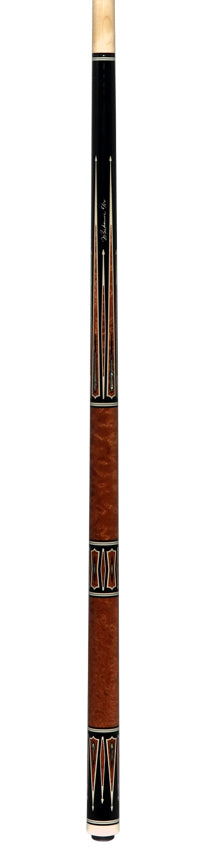 Pechauer Limited Edition Ebony with Quilted Sapele Points and Abalone Inlays Pool Cue - PL39