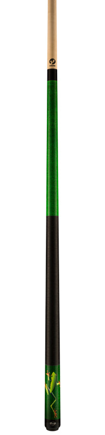 Viking DE0203 De-Cues Series Play Cue - Emerald Stained Northwood Maple with Tree Hugger Frog