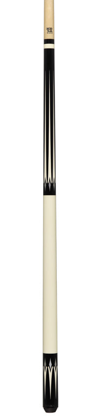 KODA Black with White Point Graphic Pool Cue - KD46