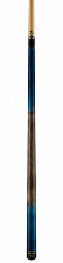 Viking Helix Series Ocean Blue and Smoke Stained Maple Play Cue - HL0116