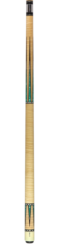 Schon Pool Cue - Light Stain with Teal Points - LTD2300-4LS