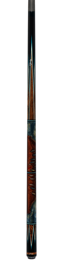 Jacoby Ebony with Bocote Points and Impregnated Banksia Seed No Wrap Pool Cue with Carbon Shaft