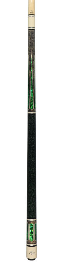 Meucci 2020 Cue - Grey with Green Pearl and Black/Green Wrap - Pro Shaft