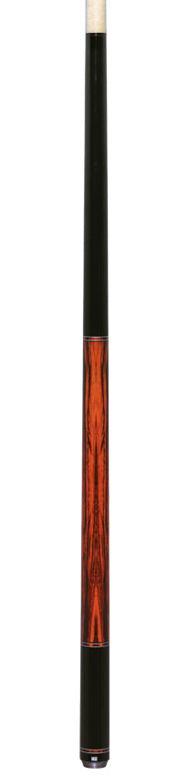 1811 Model 2 Black Forearm and butt Sleeve with Coco Graphic Wrapless Pool Cue Butt - Uni-Loc