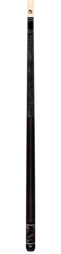 Viking Twilight Series Smoke-Stained Curly Maple with Crimson Storm Premium Pearl Play Cue