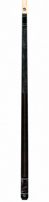 Viking Twilight Series Smoke-Stained Curly Maple with Crimson Storm Premium Pearl Play Cue